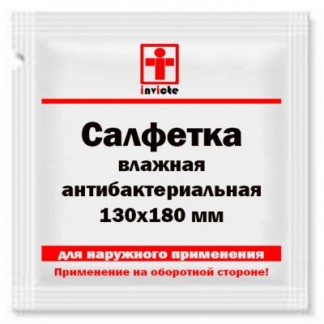 Влажная салфетка антибактериальная 130х180 мм